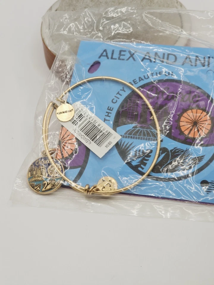 Alex & Ani " Orlando " Gold  Charm Bangle Bracelet NWT & Card ✨️ - Image 4 of 4
