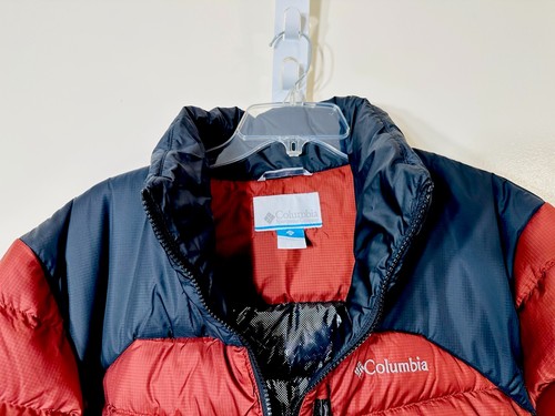 Columbia Autumn Park II quilted omni-heat down jacket black rust NWT size L $170 - Picture 3 of 9