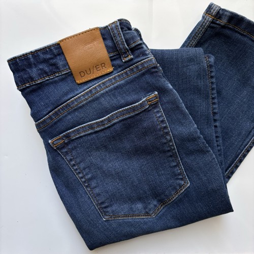 DU/ER Straight Leg Damenjeans Größe 27 x 30 Blau Denim Mid Rise Baumwolle Freizeit - Bild 1 von 14