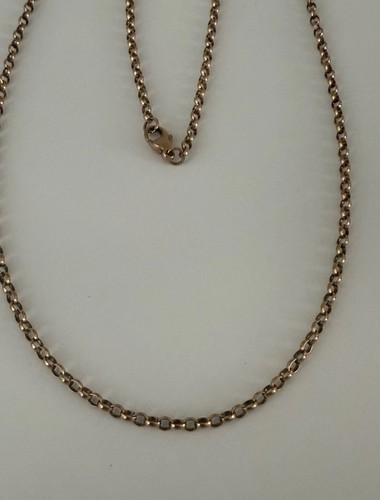 Fine Vintage 9ct Rose Gold Oval Links 20” Chain Necklace 5.3g - Picture 9 of 9