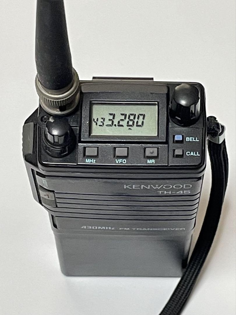 KENWOOD 430MHz FM ハンディトランシーバー TH-45 Kenwood TH-45 Transceiver Ham radio Black color 430Mhs 1W