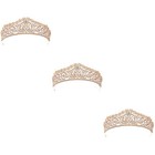  3 Pieces Strass Hochzeit Krone Brautjungfern Haarschmuck Strasskrone