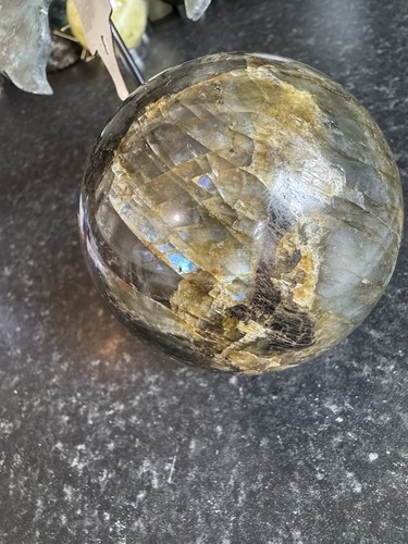 Crystal Labradorite Affordable Bundle Blue Flash Sphere And Wings 75mm 790g - Picture 17 of 23
