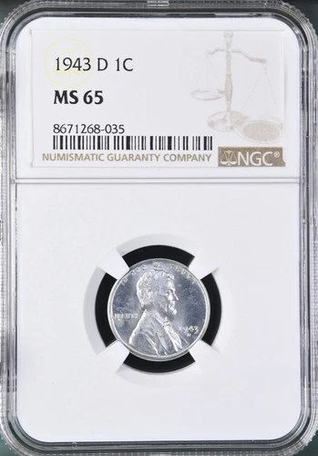 1943-D 1C  Lincoln Wheat One Cent NGC MS65   8671268-035
