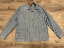 Brixton Men’s Chore Coat Light Wash Blue Size M