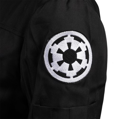 Costume cosplay pilota caccia cravatta imperiale Star Wars e casco uniforme Halloween - Foto 10 di 26