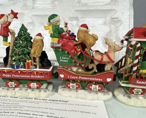 Vintage 6pc Danbury Mint “Pomeranian Christmas Express” Holiday Rail Decor - EUC - Picture 16 of 24