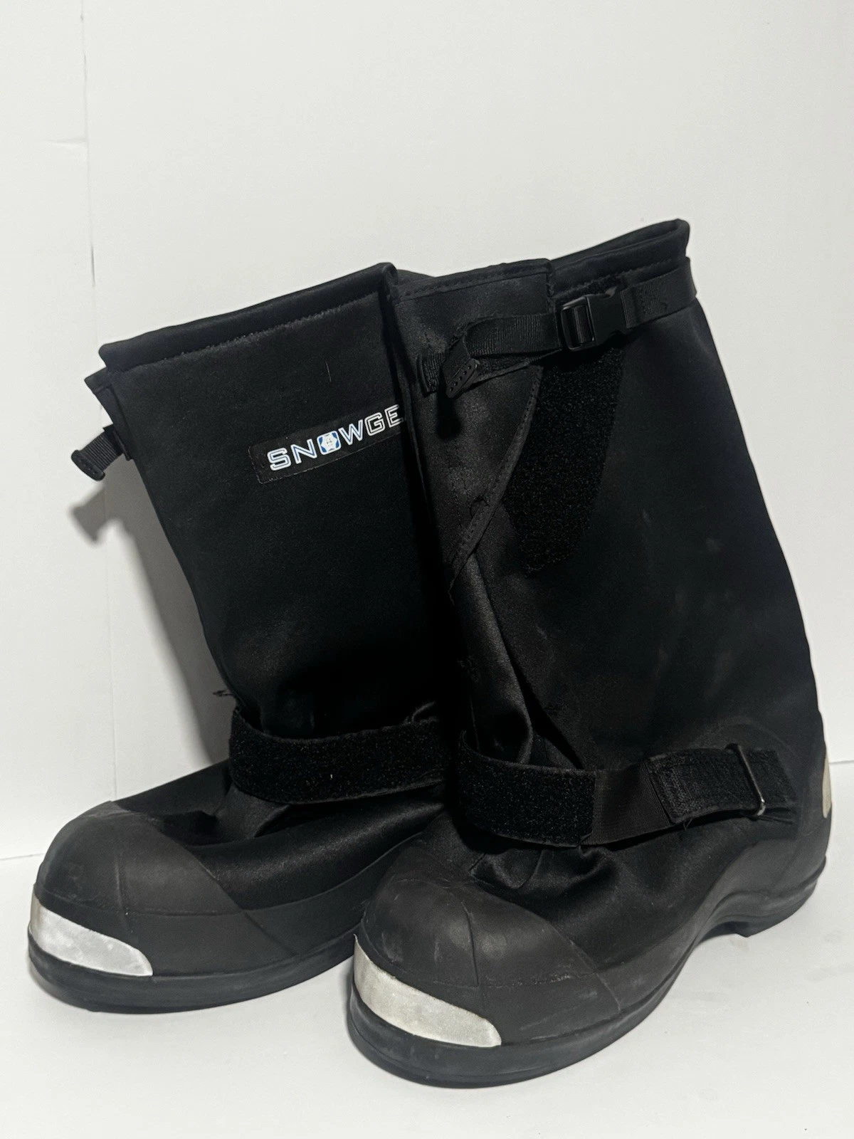 SNOWGEAR hand built black waterproof overshoe boots men's size 12 Fleece Lined