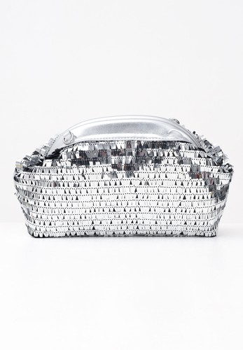 MARC ELLIS Bolsos Mujer Gris Clutch Y Pochette Con Lentejuelas Primavera Es - Picture 3 of 5