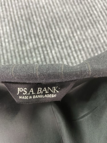 Jos. A Bank Suit 41 R Gray Wool Striped Premium Collection Jacket Pants 35x31 - Picture 5 of 22