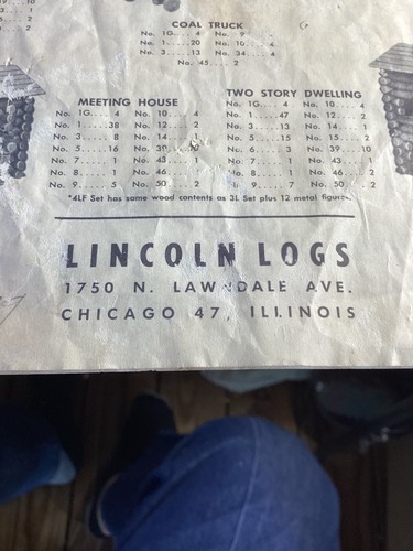Vintage 1940’s Original Lincoln Logs Set 3 L By John Lloyd Wright Named With Boo - Bild 20 von 20