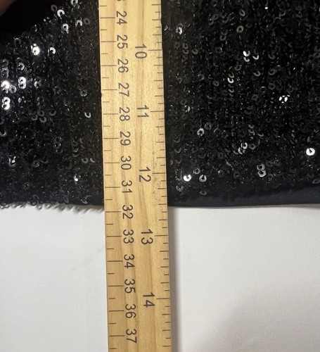 Art Class Skirt Girl's Black Sequin Mini Skirt M 7/8 Lined Party Side Slit - Picture 4 of 5