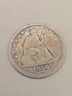 1856 Seated Liberty Silver Quarter 25c