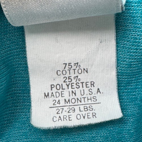 Vintage 90er Baby Dior türkis bestickt Velours Latzhose Outlet Größe 12 Monate - Bild 9 von 15