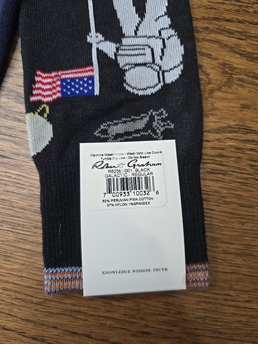 Robert Graham Galactic USA Astronaut Mens Socks NWT Pima 5 Pieces Mix N Match - Picture 10 of 14