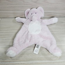 Kellytoy Pink Elephant Security Blanket Baby Lovey Plush Rattle Flat
