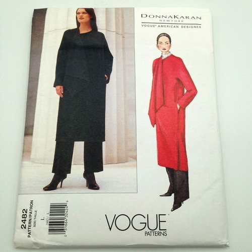 Donna Karan Vogue 2482 Pattern Designer Uncut Coat and Pants Misses 16 to 18 - Picture 1 of 5
