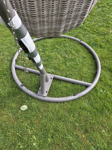 John Lewis Dante Hanging Garden Egg Pod Chair With Grey Stand £450 RRP - Picture 7 of 14