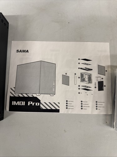 SAMA IM01 Pro Tempered Glass Micro ATX Mid Tower Gaming Computer Case Black New - Afbeelding 11 van 12