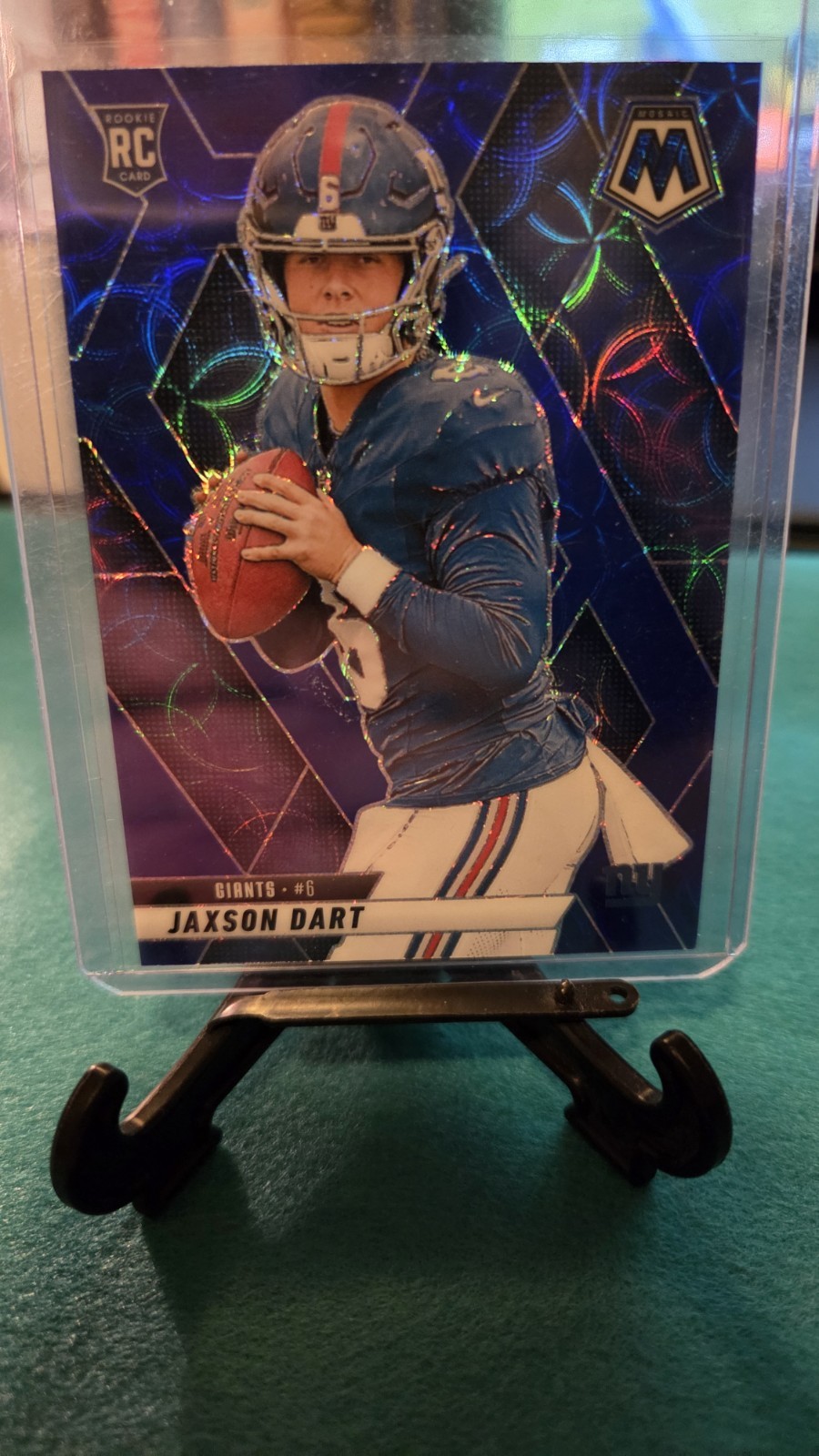 Jaxson Dart 2025 Mosaic Blue Scope Parallel Rookie #362