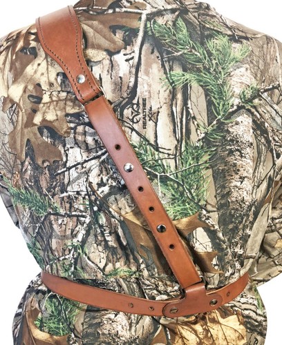 Sportsman's Chest Holster for Smith & Wesson semi autos Brown Leather USA Made - Picture 6 of 10