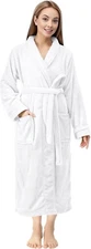 NY Threads Premium Women's Robe Plush Soft Long Bathrobe Warm Fleece Shawl