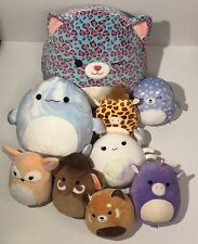 Lot Of 9 Squishmallow Animals Chelsea Laslow Gianna Gary Seth Chienda Pace More