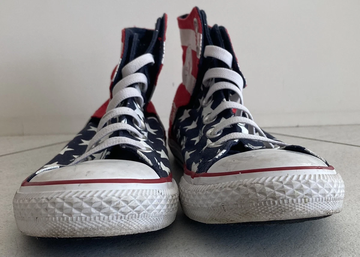 Converse All Star Chuck Taylor Stars Stripes American Flag Hi