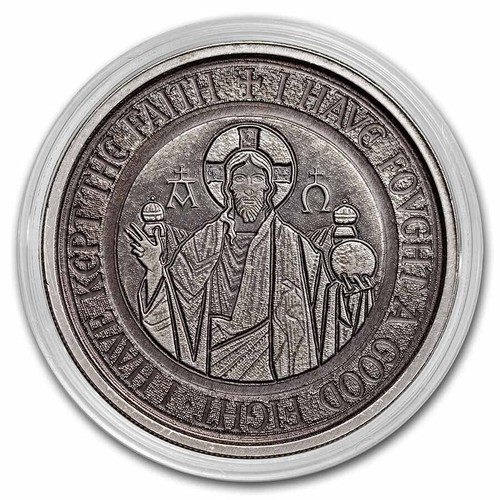 2021 Samoa 1 oz Silver 2 Tala Alpha & Omega (Antique) - Bild 3 von 4