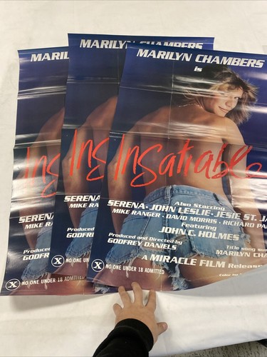 1980 INSATIABLE - UNUSED ORIGINAL MOVIE POSTER XXX MARILYN CHAMBERS JOHN HOLMES - Picture 2 of 3