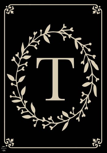 Briarwood Lane Classic Monogram Letter T House Flag Double-Sided House Flag - Picture 2 of 4