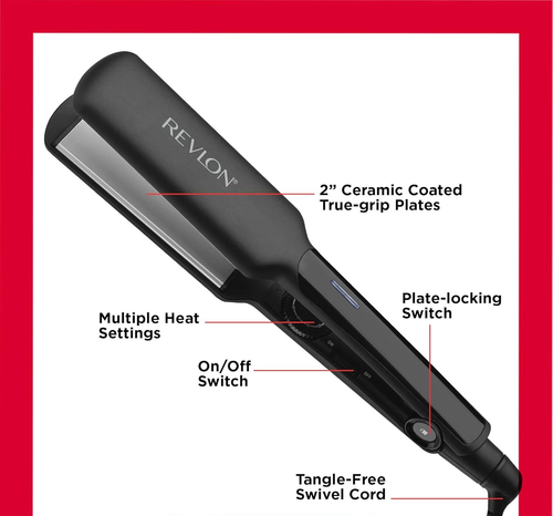 REVLON Smooth and Straight Ceramic Flat Iron | Fast Results, Smooth Styles 2 in - Picture 4 of 6