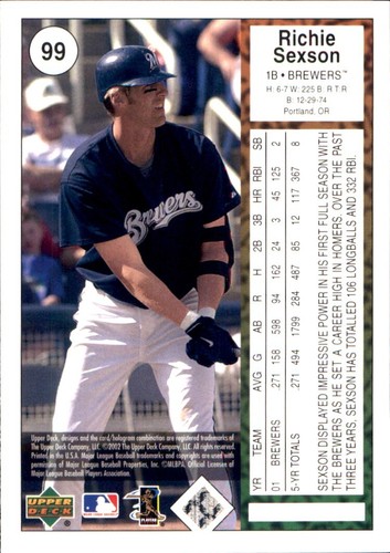 2002 Upper Deck AUTHENTICS Commons Stars RCs ⚾ VOUS CHOISISSEZ VOS FAVORIS ⚾ MLB BASEBALL - Photo 142 sur 300