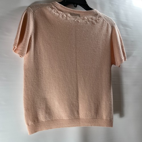 Jacobson's 100 % Kaschmir Pullover kurzärmelig bestickt Ausschnitt Größe Medium - Bild 8 von 10