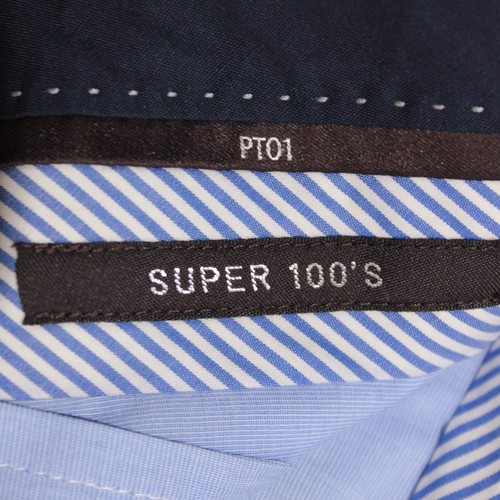 PT01 NWT Dress Pants Size 52 36 US In Blue Small Plaid 100% Wool Regular Fit - Picture 10 of 15