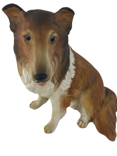 Lassie Collie Dog Figurine Statue Homco 1986 Vintage 8” - Picture 4 of 7