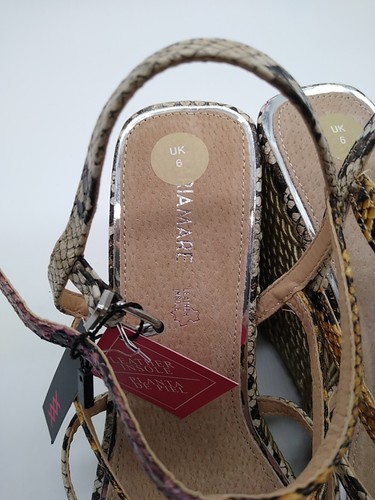 Mariamare Leather Strappy High Heel Sandals - UK Size 6 - EU Size 39 - Picture 7 of 9