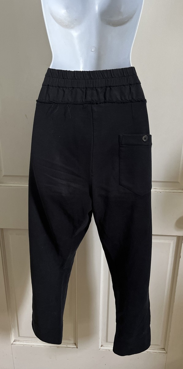 Ann Demeulemeester 2302WKN34KN026099 関税送料込 ANN DEMEULEMEESTER NEW! Black Cotton Drawstring Slim Leg