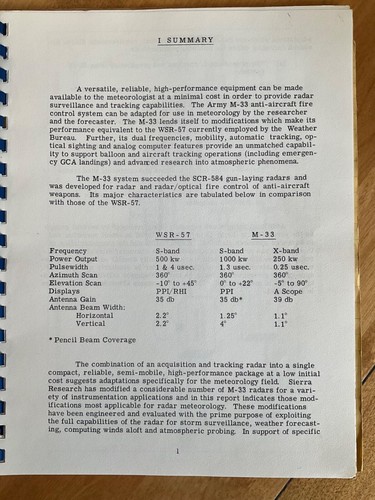 Radar Meteorologie & M-33 Feuerleitsystem Handbuch, Sierra Research Corporation - Bild 5 von 5