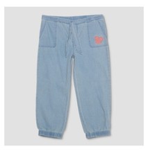 DISNEY PINK MICKEY MOUSE JUNK FOOD GIRLS FRONT-TIE JOGGERS PANTS JEANS DENIM XL