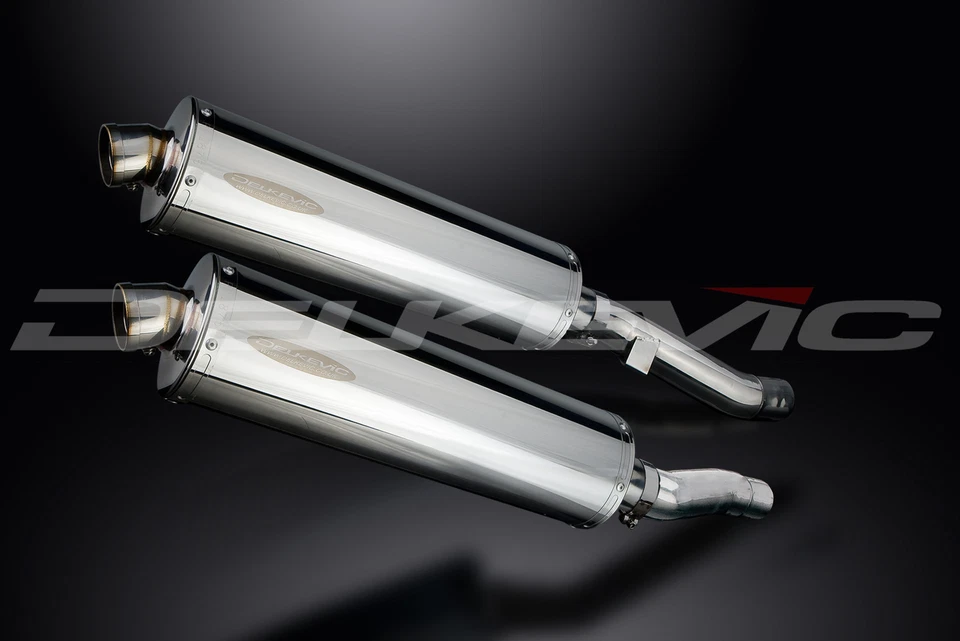 Kit silenciador de escape ovalado de acero inoxidable Kawasaki ZX-6 90-01 ZZR600 02-05 Foto 3 de 4