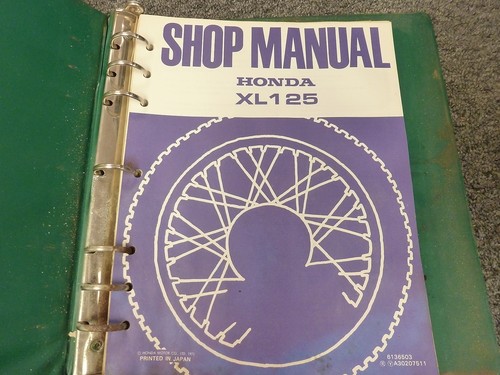 1976 1977 Honda Model XL125 Motorcycle Shop Service Repair Manual