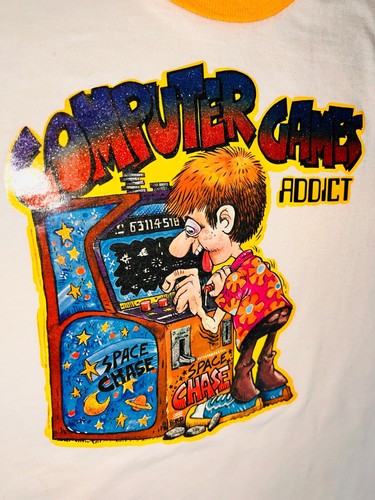 VTG 80s Arcade Game computer video PAC-man Atari nes coleco sega t-shirt EUC EXC - Picture 6 of 22