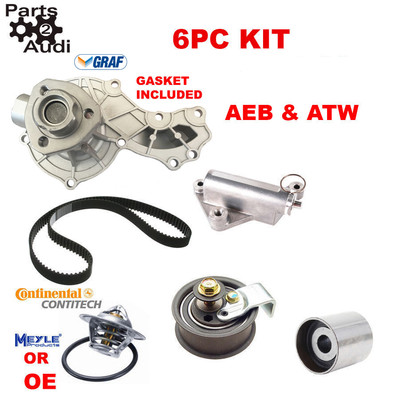 98-00 AUDI A4 , VW PASSAT 1.8 TIMING BELT WATER PUMP  KIT FITS AEB  6PCS