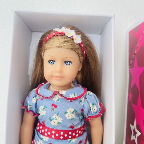 Emily Mini Doll American Girl 6” Box Book Shoes Meet Dress Stand Retired - Picture 3 of 10
