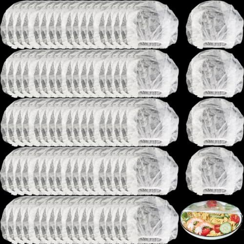 300pcs Plastic Bowl Covers Elastic Disposable Bowl Covers For Food Storage Stret - Picture 1 of 6