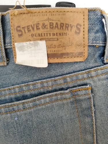 Vaqueros para hombre Steve & Barry's talla 35x34 azul pierna recta estilo auténtico denim - Imagen 5 de 6