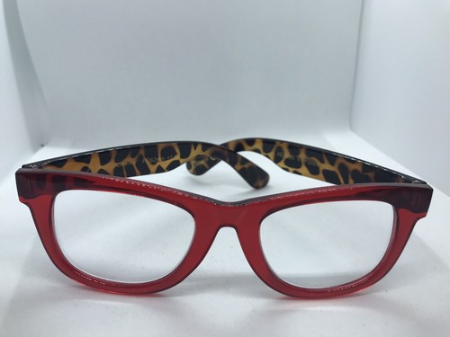 ❤️Betsey Johnson❤️ +1.50 Red Tortoise Thick Frame Reading Glasses Readers NEW - Picture 6 of 12