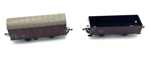 HO Tin Plate DB Europeon Freight Cars - 1 Boxcar 1 Gondola - Picture 3 of 5