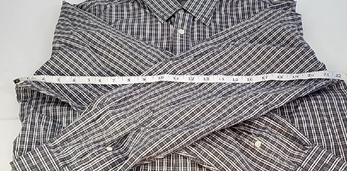 Eddie Bauer Shirt Mens Medium Gray Plaid Long Sleeve Button Down Casual Flannel - Picture 12 of 14